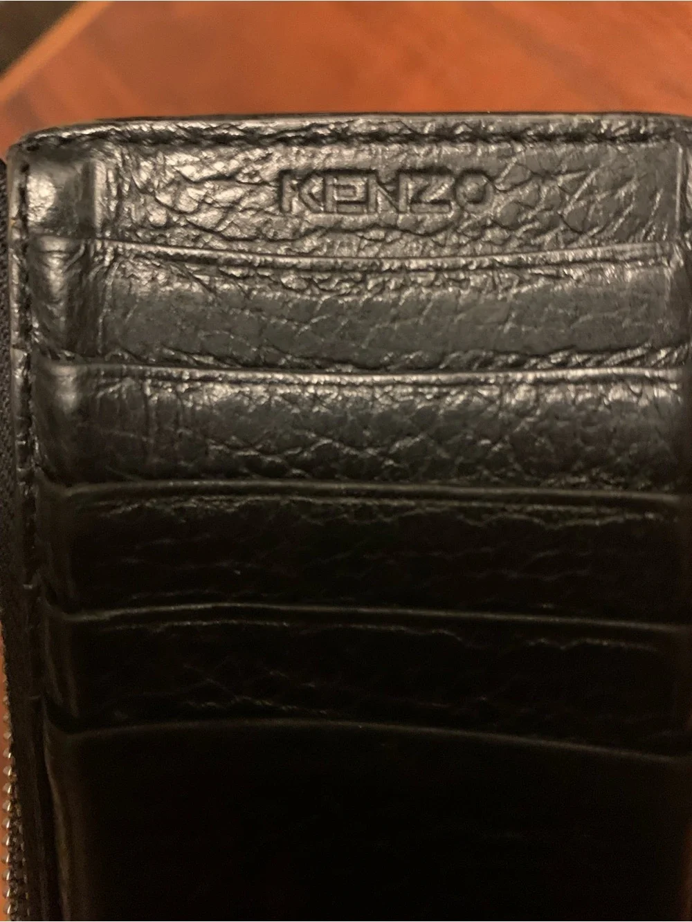 Kenzo leather men’s zip wallet